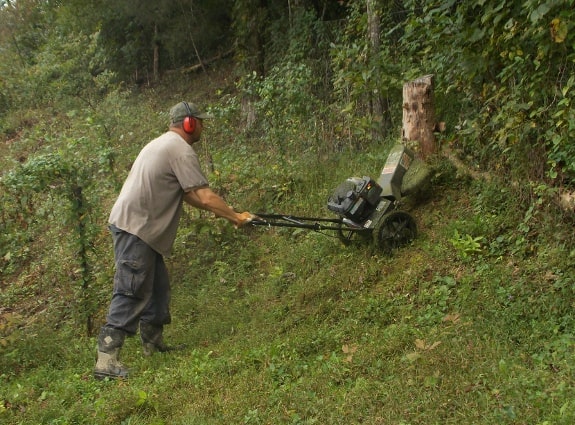 Mowing a Steep Hill With a Push Mower