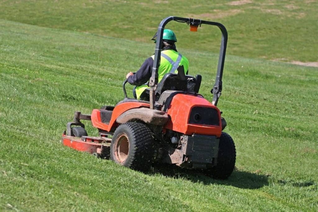 Mowing a Steep Hill With a Riding Mower
